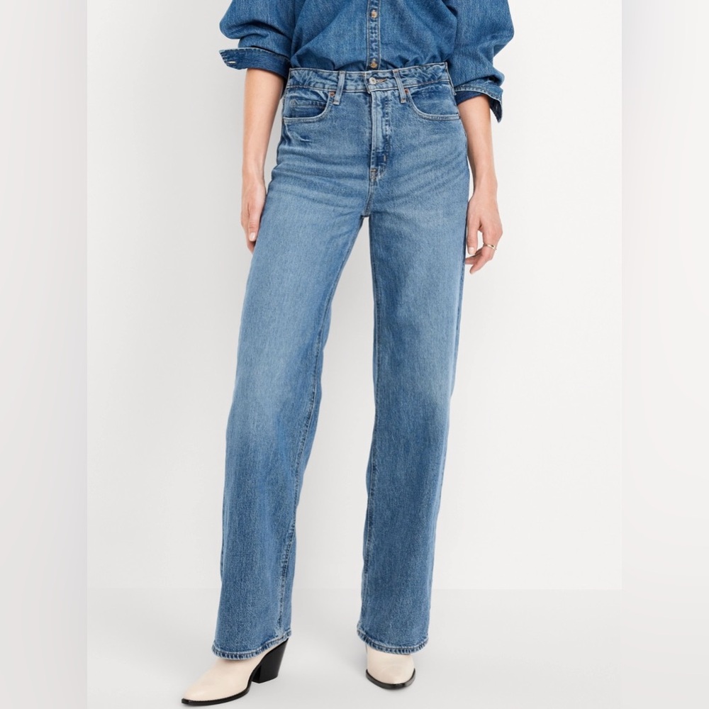 Old Navy Extra High Waisted Wide Leg Jeans